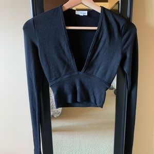 Wilfred free deep plunge crop top